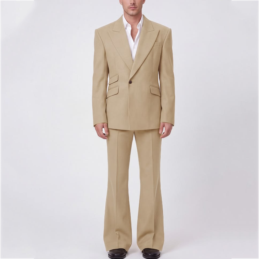 Men Formal Party Wear Outfit - Wysokiej jakości męski garnitur jednokolorowy z