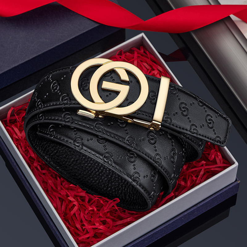 Formal Belt Leather Thin - Nowy Cienki 34mm Męski Pasek Biznesowy