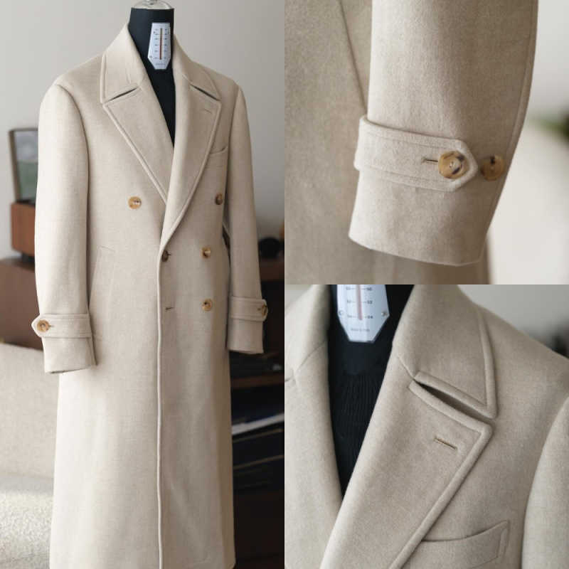 Men'S Formal Wear In Winter - Elegancki męski płaszcz zimowy ciepły jednoczęściowy
