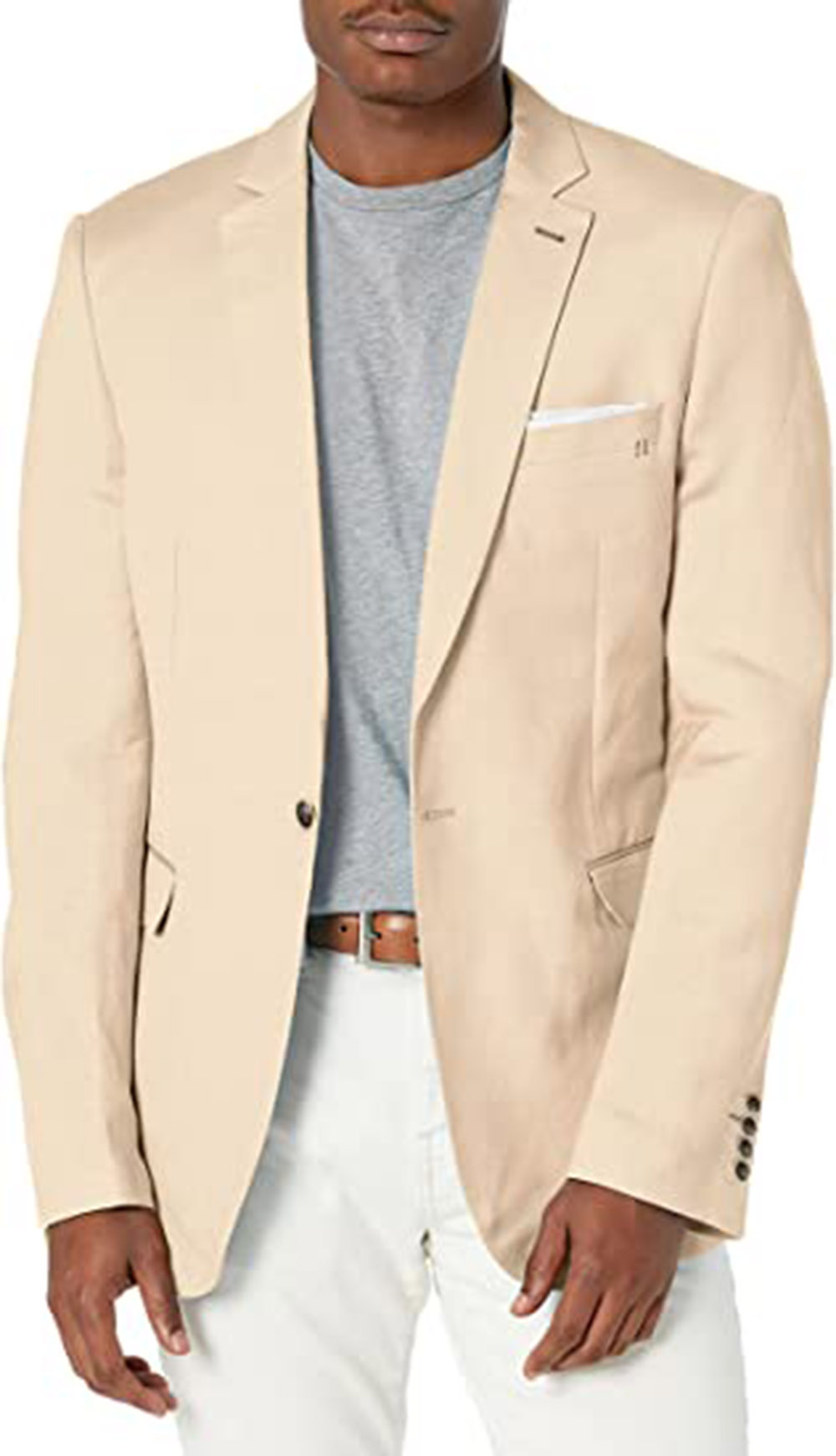 Men Formal Party Wear Outfit - Dopasowane marynarki w kolorze khaki komplety
