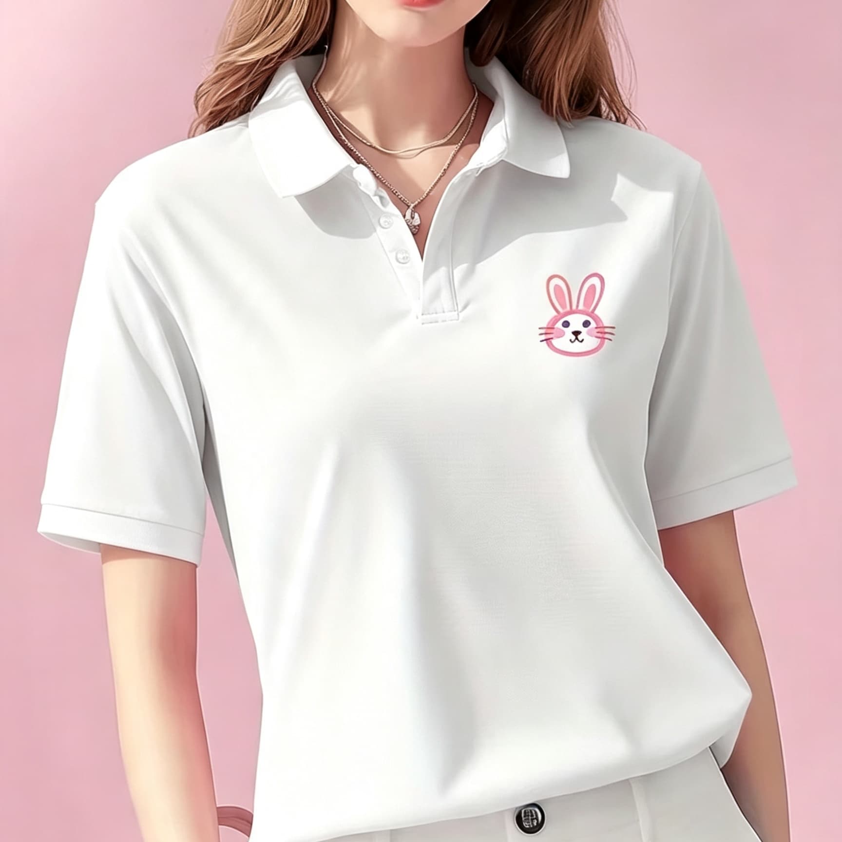 Men Formal Wear Pink - Unisexowa czarna koszulka polo z kołnierzykiem,