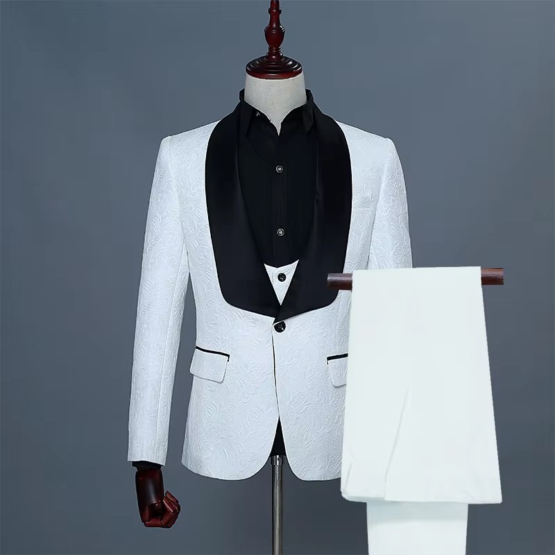 Męski różowo-biały trzyczęścio – Men Formal Wear Pink recenzja i cena