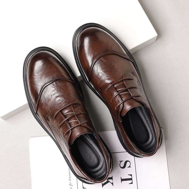 Męskie skórzane buty do noszen – Men Formal Wear Dress recenzja i cena
