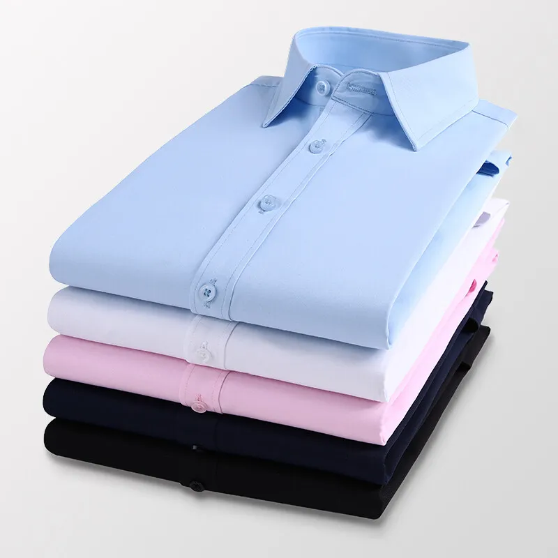 2026 Nowe męskie koszule z dłu – Men Formal Wear Pink recenzja i cena