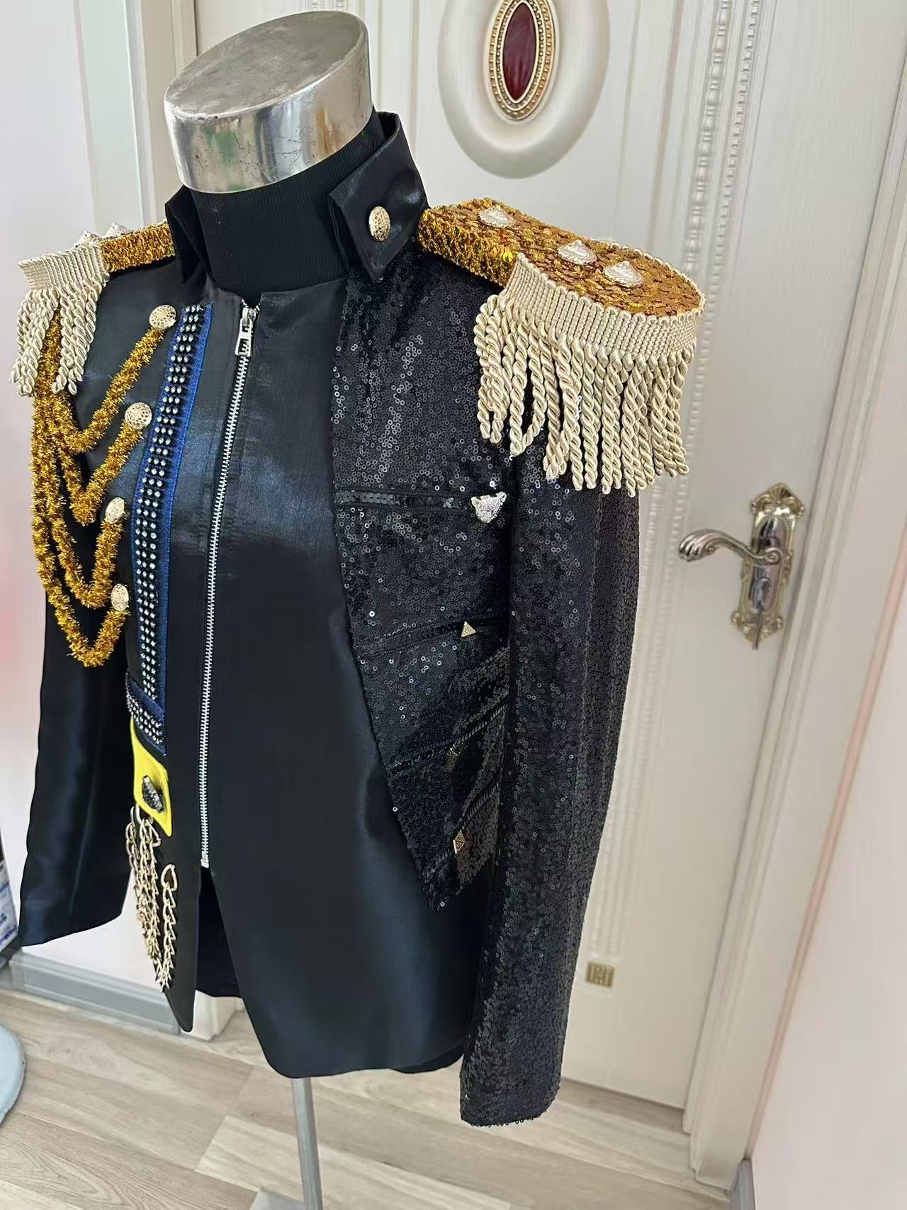 Nowa męska marynarka z frędzla – Men Formal Wear Dress recenzja i cena