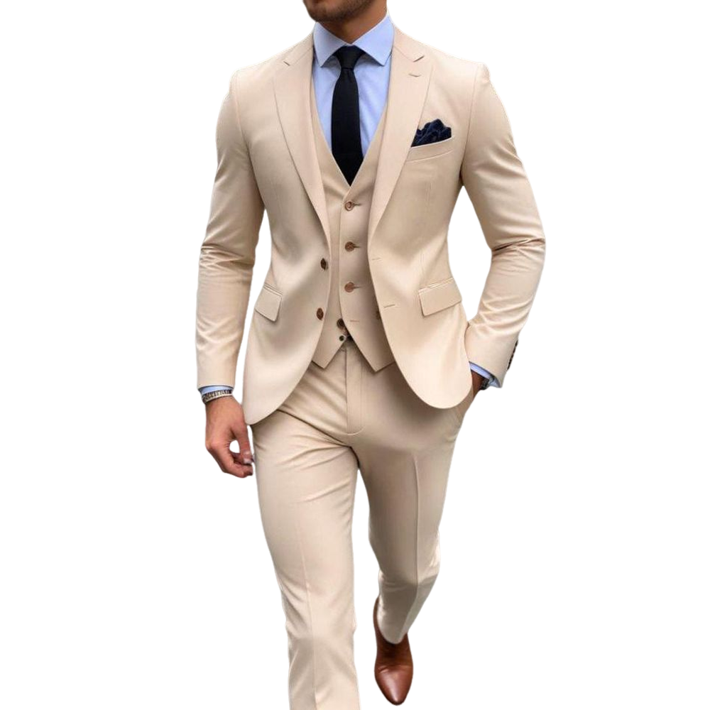 Różowy 3-częściowy garnitur mę – Men Formal Wear Pink recenzja i cena