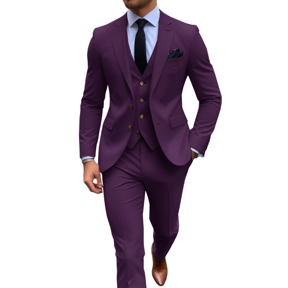 Różowy 3-częściowy garnitur mę – Men Formal Wear Pink recenzja i cena
