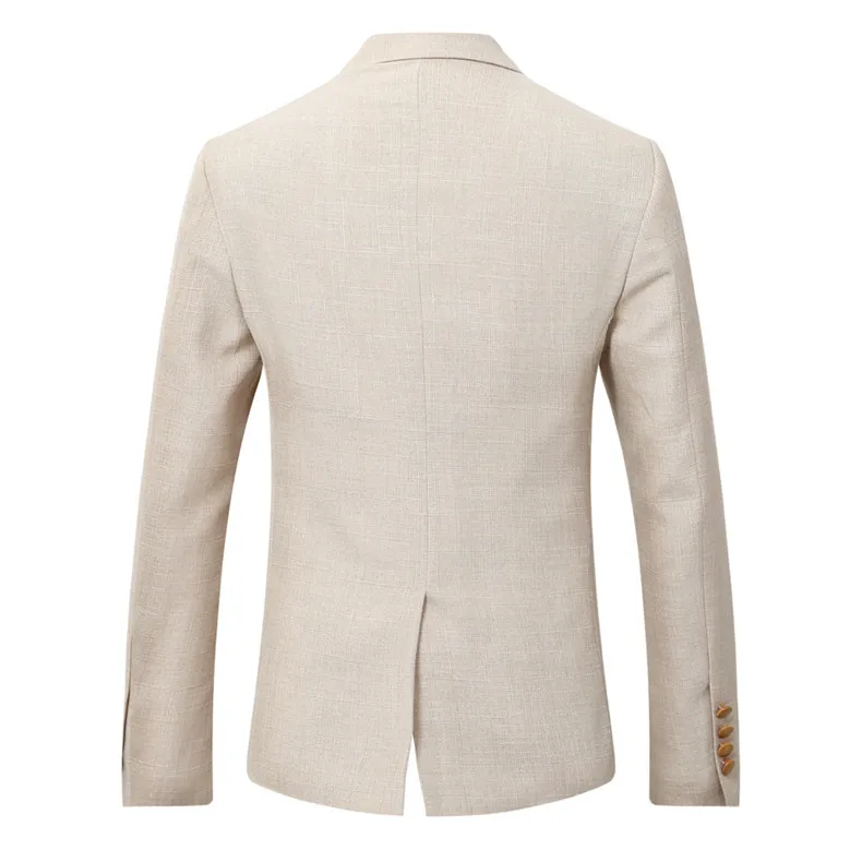 Beżowy garnitur męski w kolorz – Men Linen Formal Wear recenzja i cena