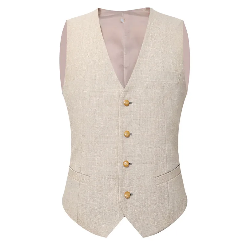 Beżowy garnitur męski w kolorz – Men Linen Formal Wear recenzja i cena