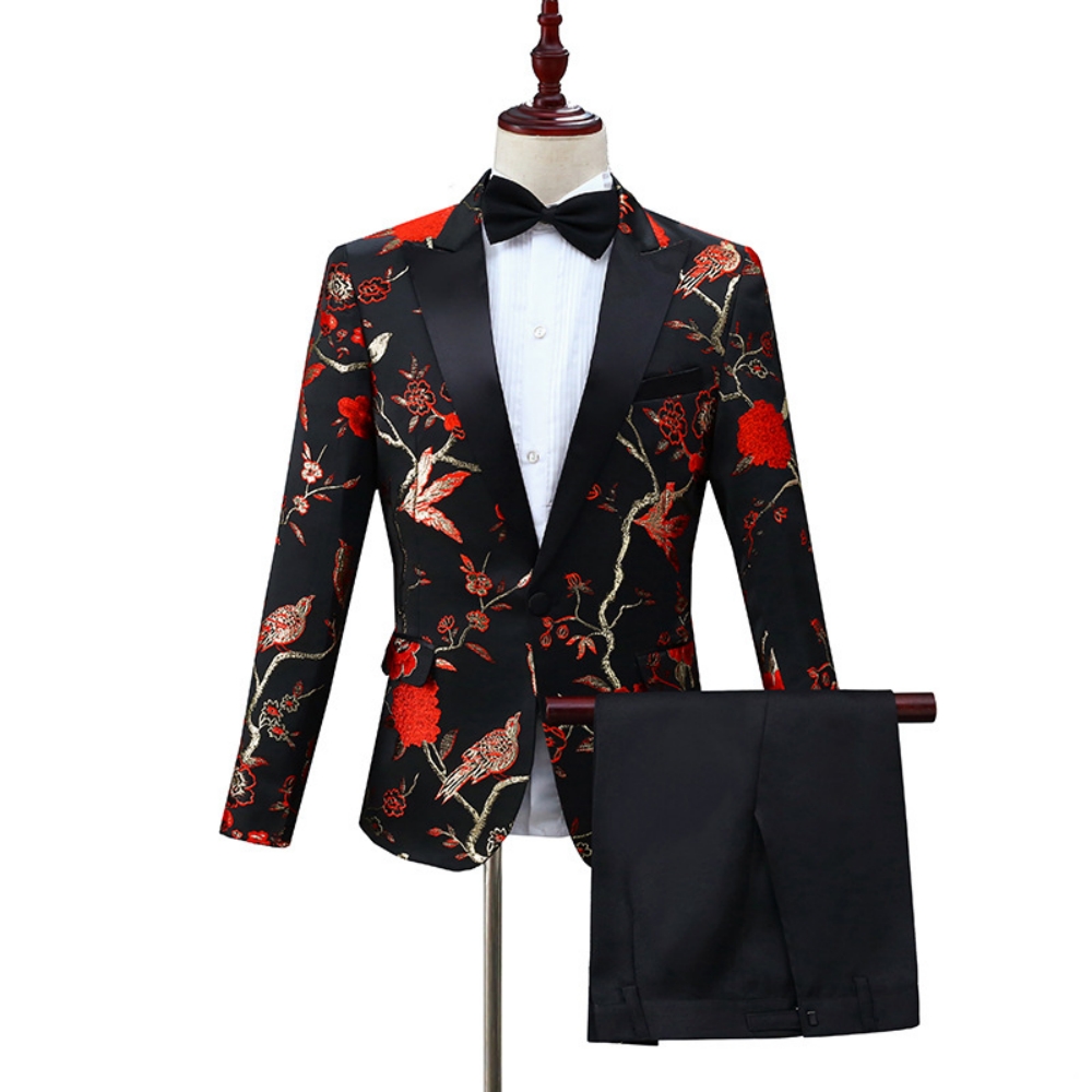Nowy, wykwintny garnitur żakar – Men Formal Party Wear Outfit recenzja i cena
