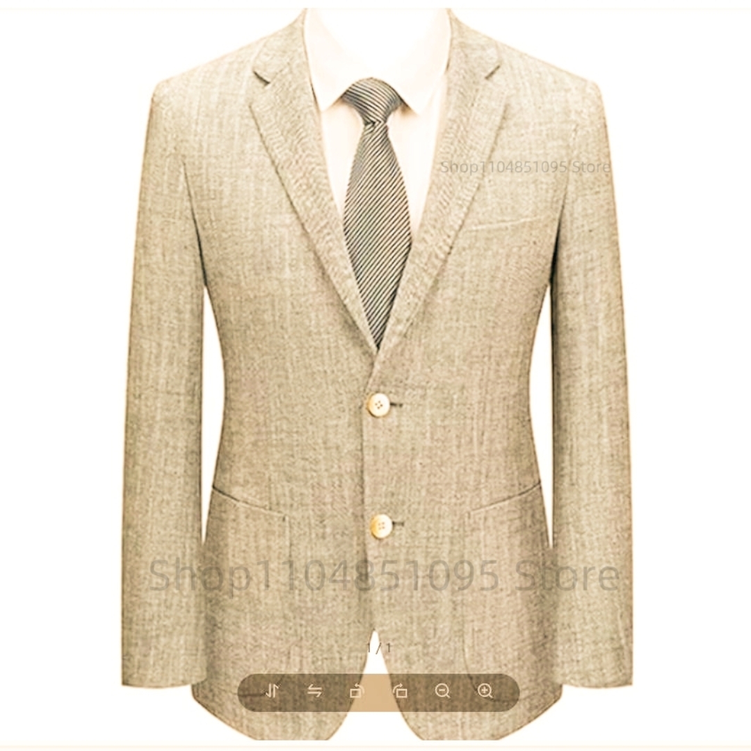 Męska marynarka lniana slim fi – Men Formal Wear In Summer recenzja i cena