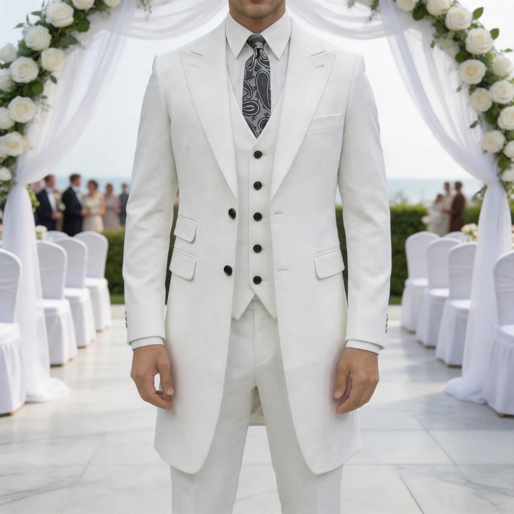 Elegancki męski garnitur slim  – Men Formal Wear In Summer recenzja i cena