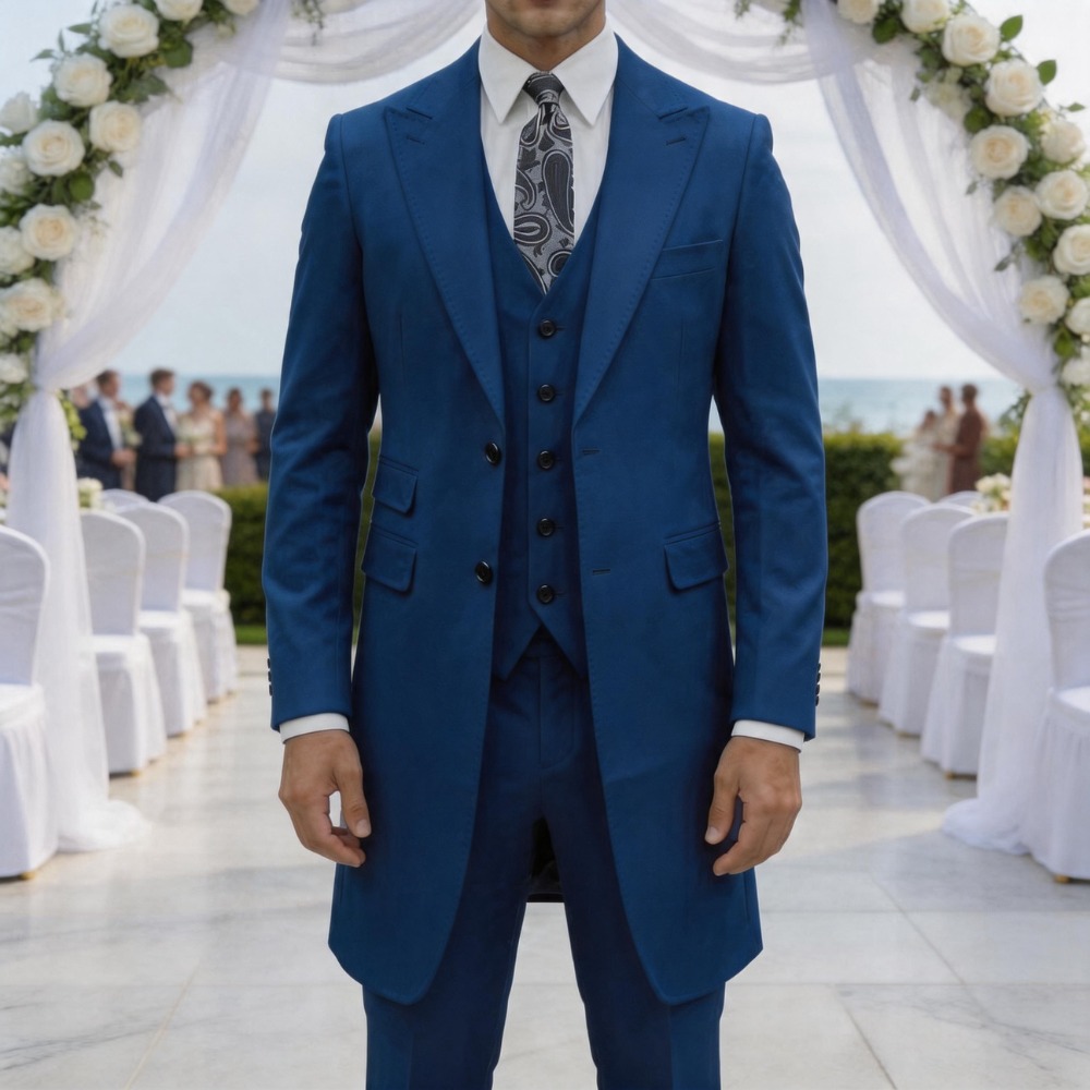 Elegancki męski garnitur slim  – Men Formal Wear In Summer recenzja i cena
