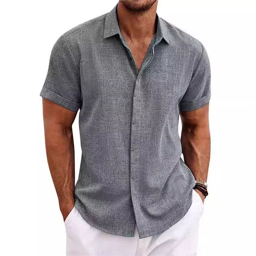 Męskie koszule codzienne w jed – Men Linen Formal Wear recenzja i cena