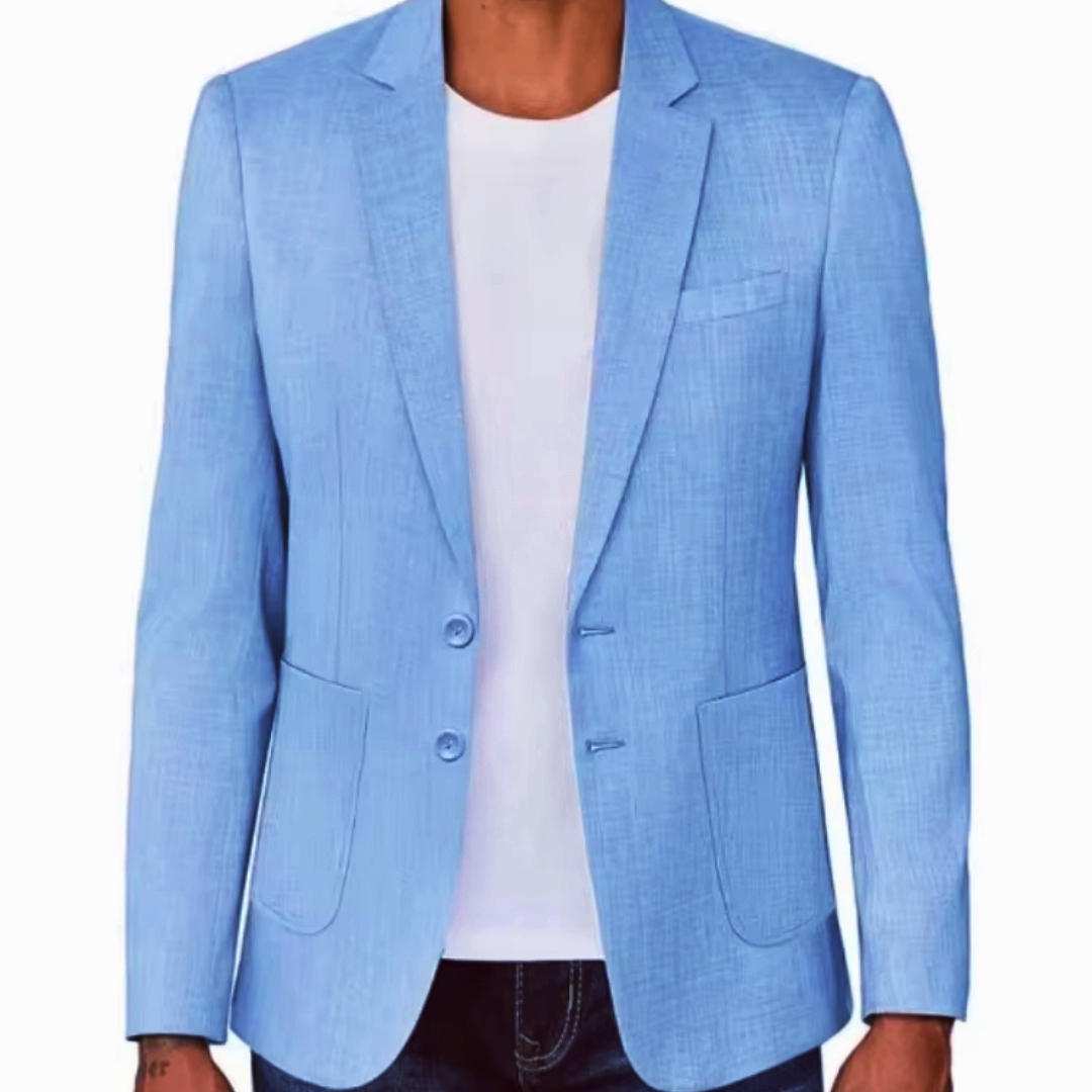 Beżowo-niebieska lniana maryna – Men Formal Wear In Summer recenzja i cena