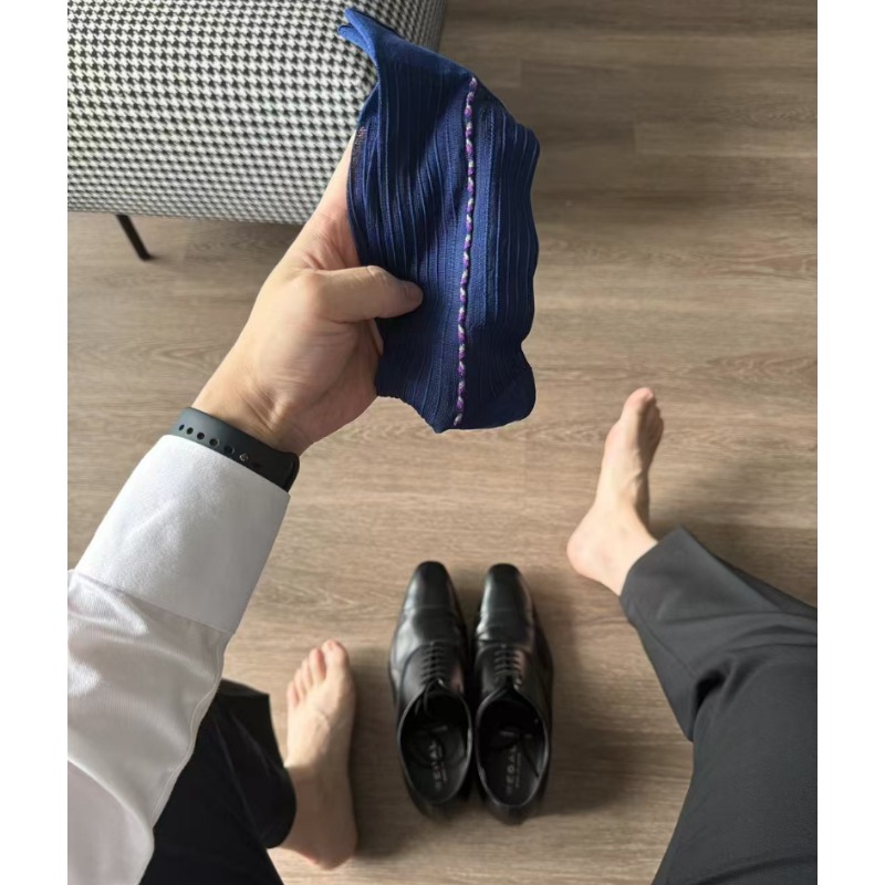Męskie skarpety wizytowe niebi – Men Formal Wear Dress recenzja i cena