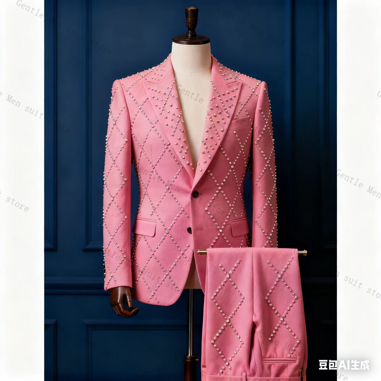 Różowy Garnitur Męski Dwuczęśc – Men Formal Wear Pink recenzja i cena